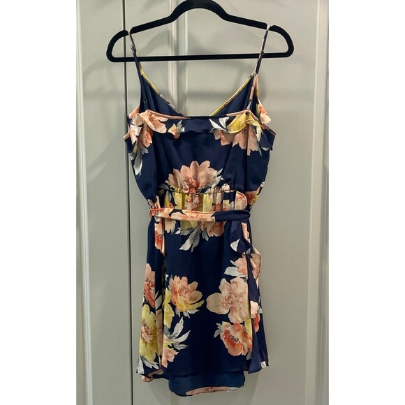 JOIE Foxglove Floral Ruffle Spaghetti Strap 100% Silk Dress, Sz M - Picture 4 of 6